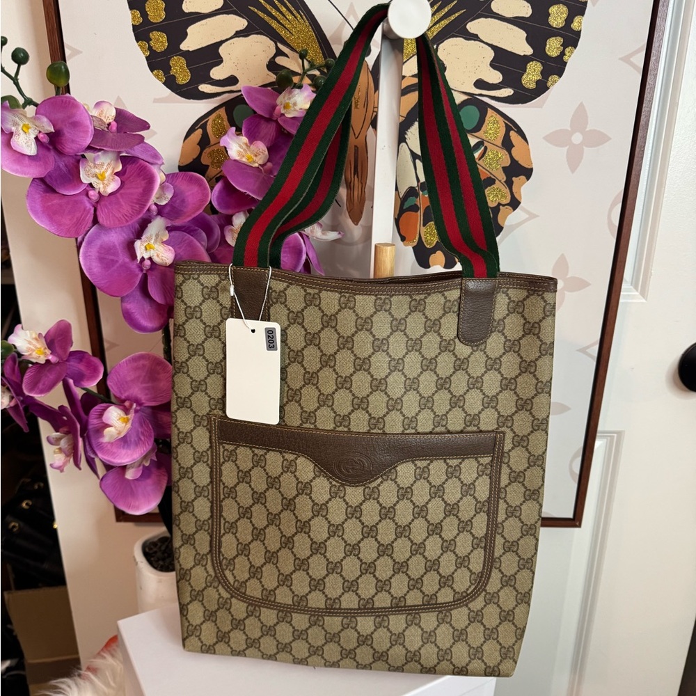 Gucci Beige and Brown Monogram Tote